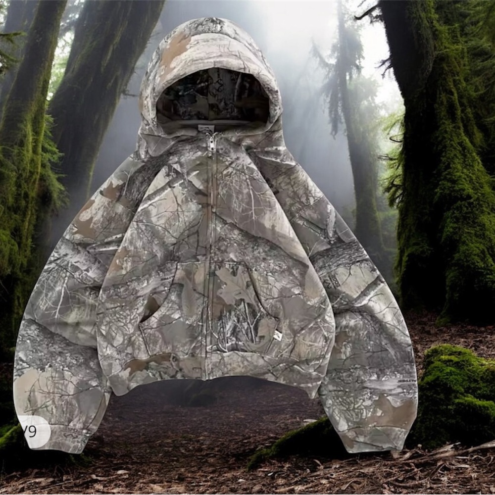 Men's Camouflage Zip-Up Sweater